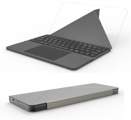 Clavier Bluetooth pliable Rii RK810 avec pavé tactile, portable et pliable