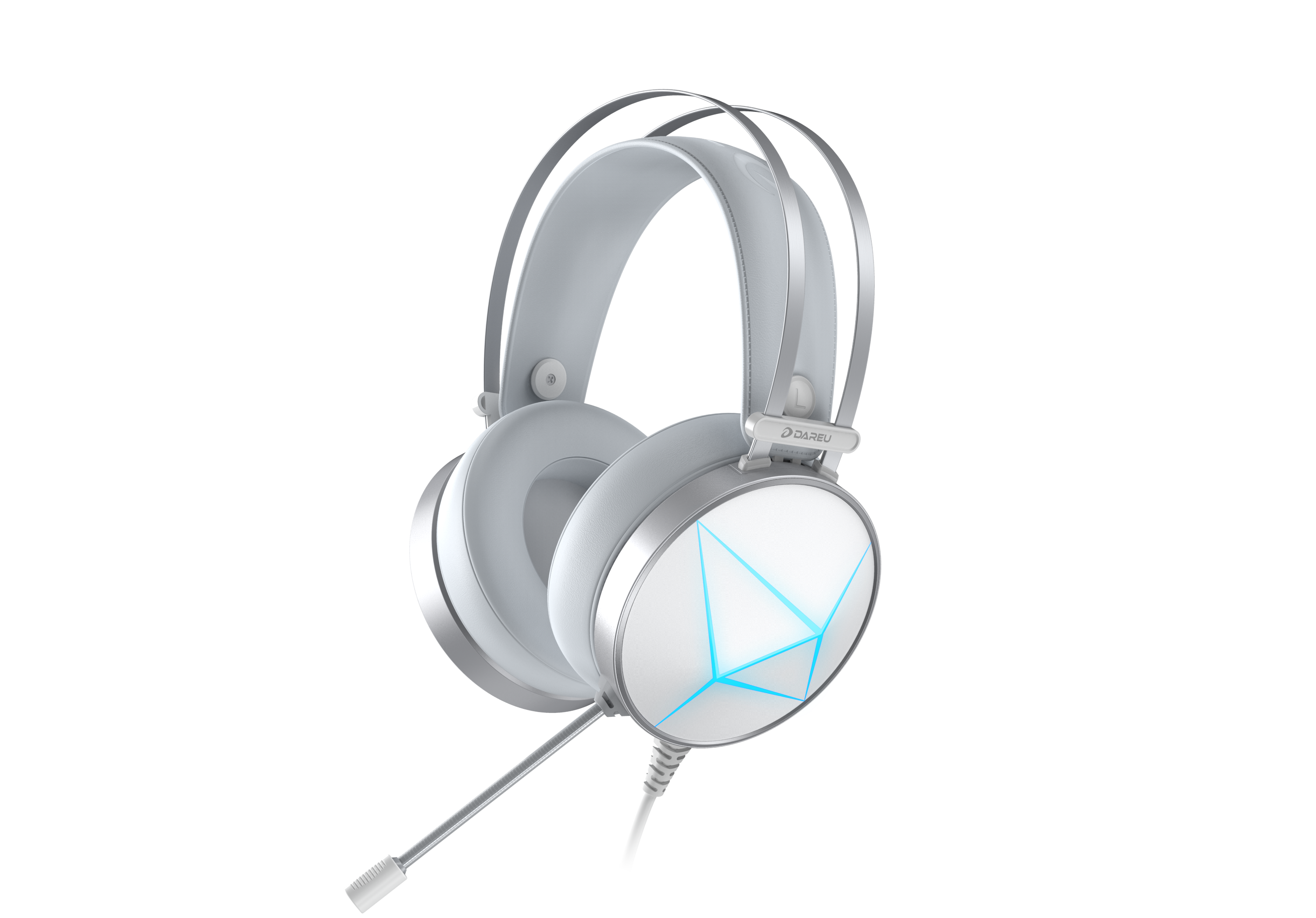 Casque antibruit blanc Dareu EH722X avec micro