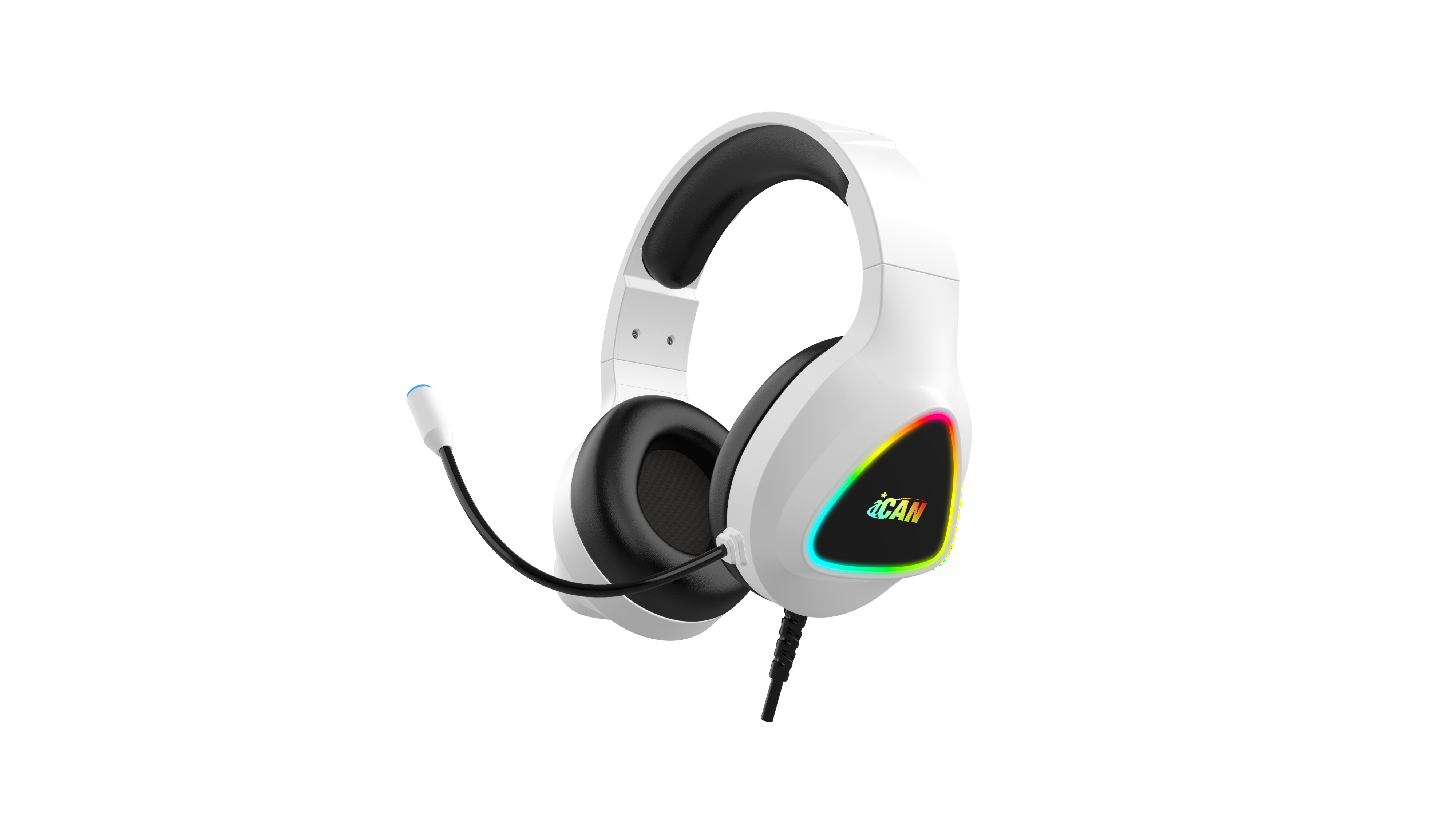 iCAN ST-GH709-WH Wired RGB Gaming Headset(Open Box)