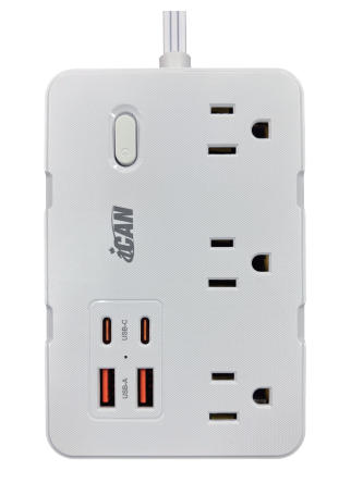 iCAN 6 QT660-CU 6 Outlets Surge Protector with 2 USB-A and 2 USB-C