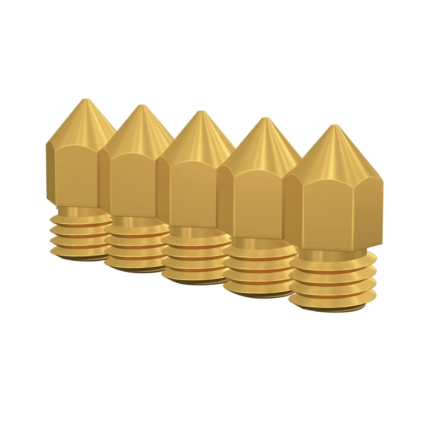 0.4mm Nozzle Kit, Nozzle_D6×d0.4×H13_brass_5PCS