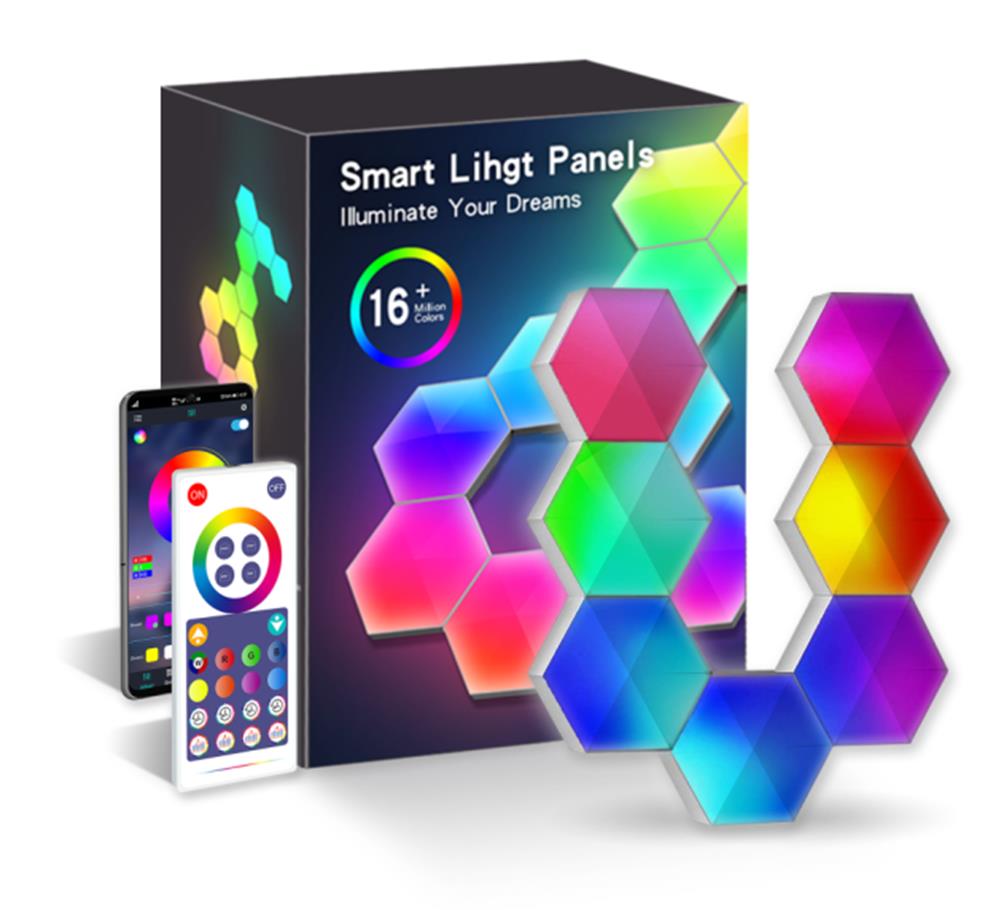 Lumières RVB intelligentes à DEL iCAN Hexagon | Paquet de 10