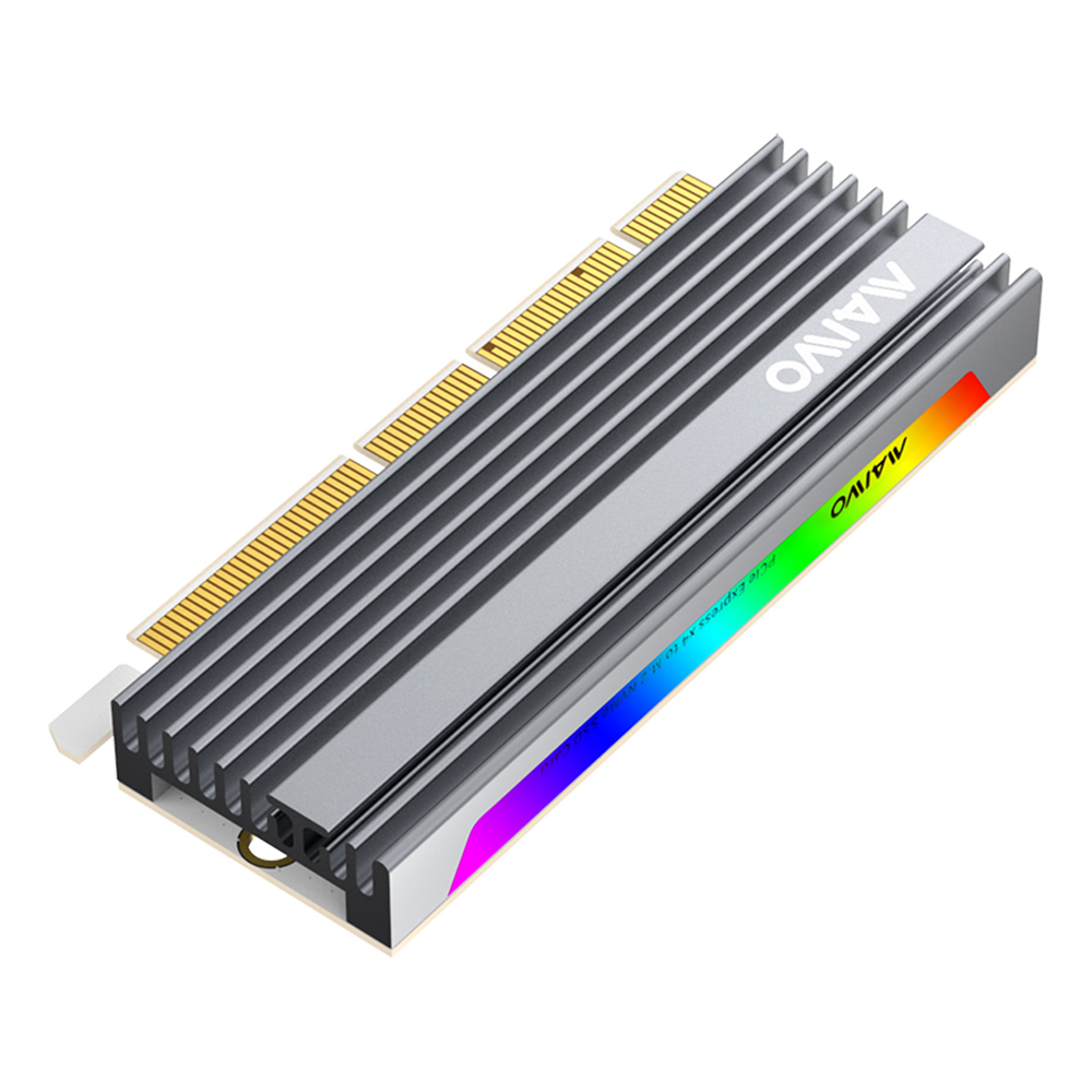 Maiwo KT058 RGB Design PCIe x16 to NVMe SSD Expansion Converter