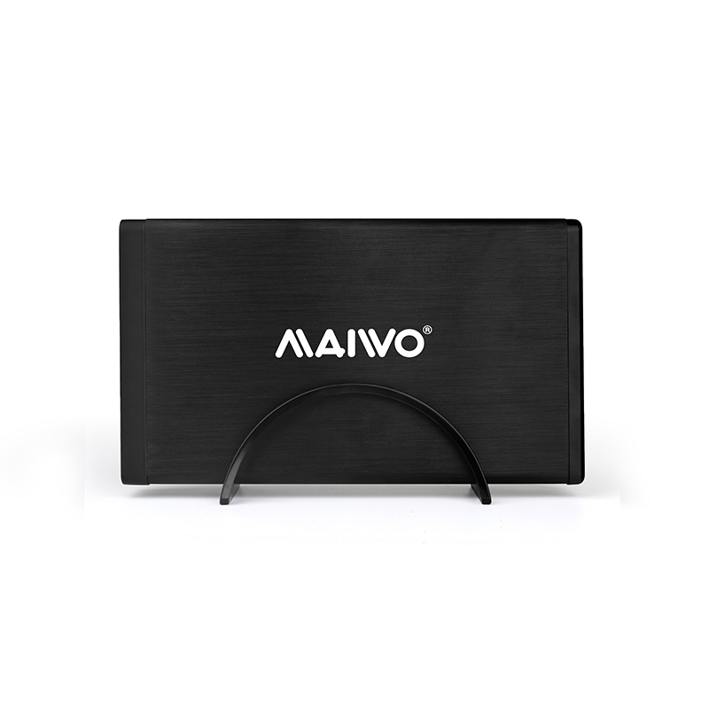 Boîtier de disque dur Maiwo USB3.0 vers SATA 3,5'' jusqu'à 20 To, noir.