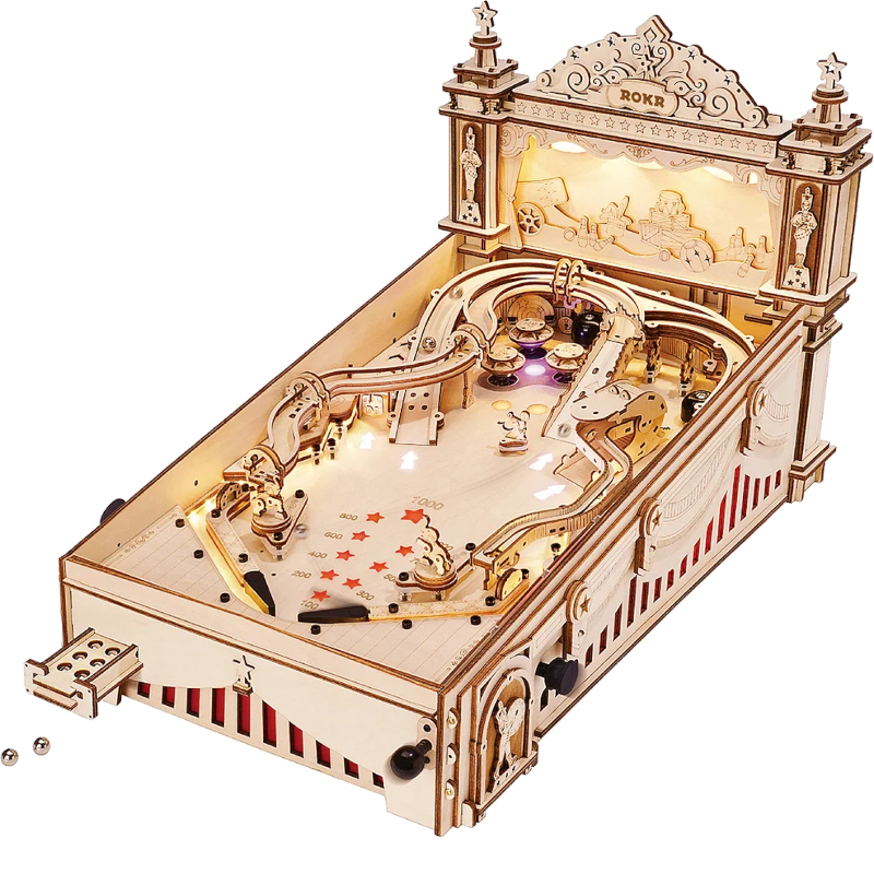 ROKR EG01 3D Pinball Machine Wooden Puzzle