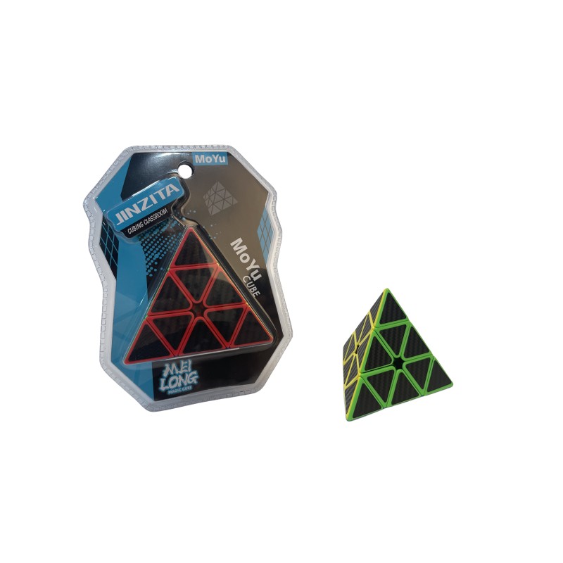 Cube de vitesse pyramidal en fibre de carbone MoYu Meilong, cube puzzle