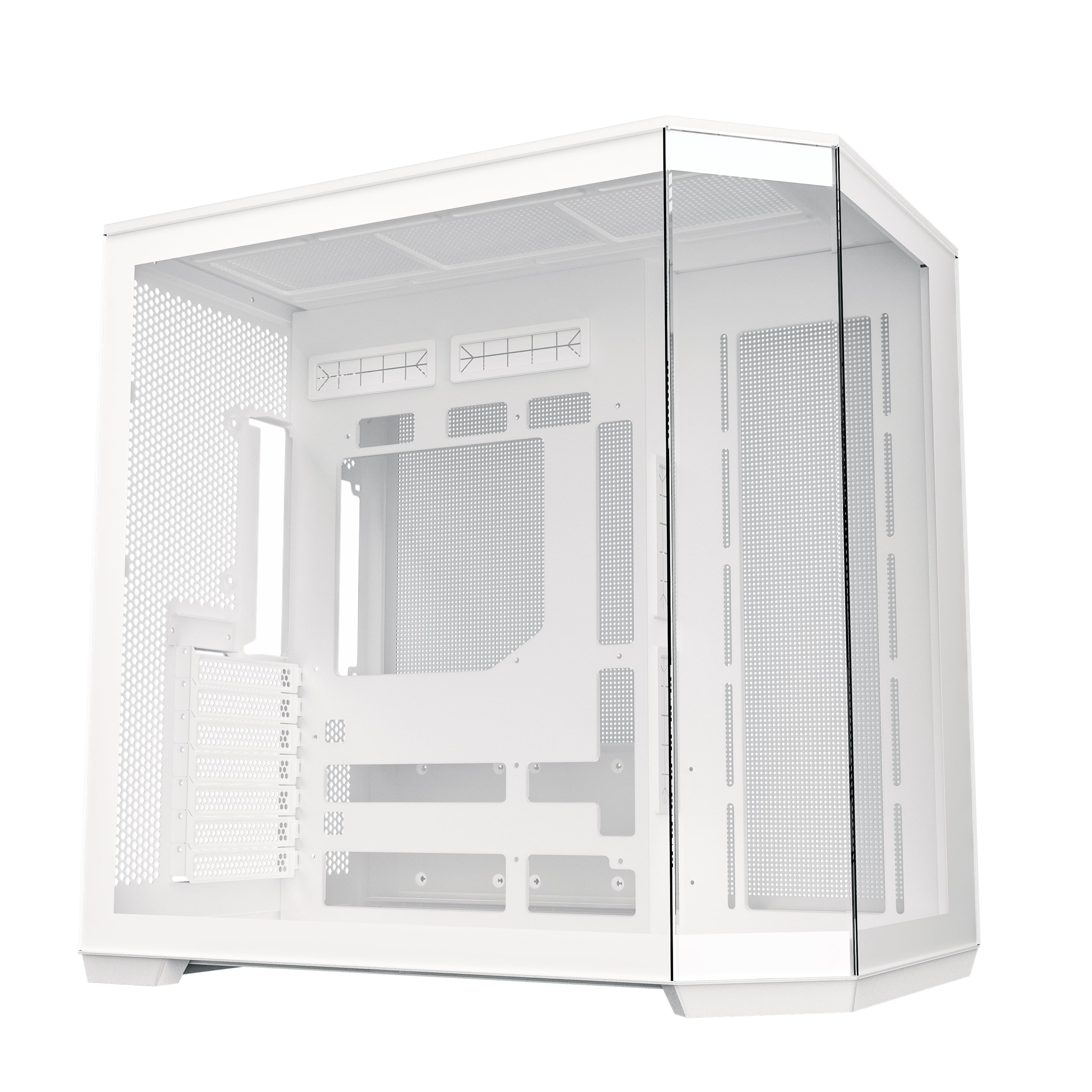 ARMOURY D60 Tempered Glass Mid-tower, White(Open Box)