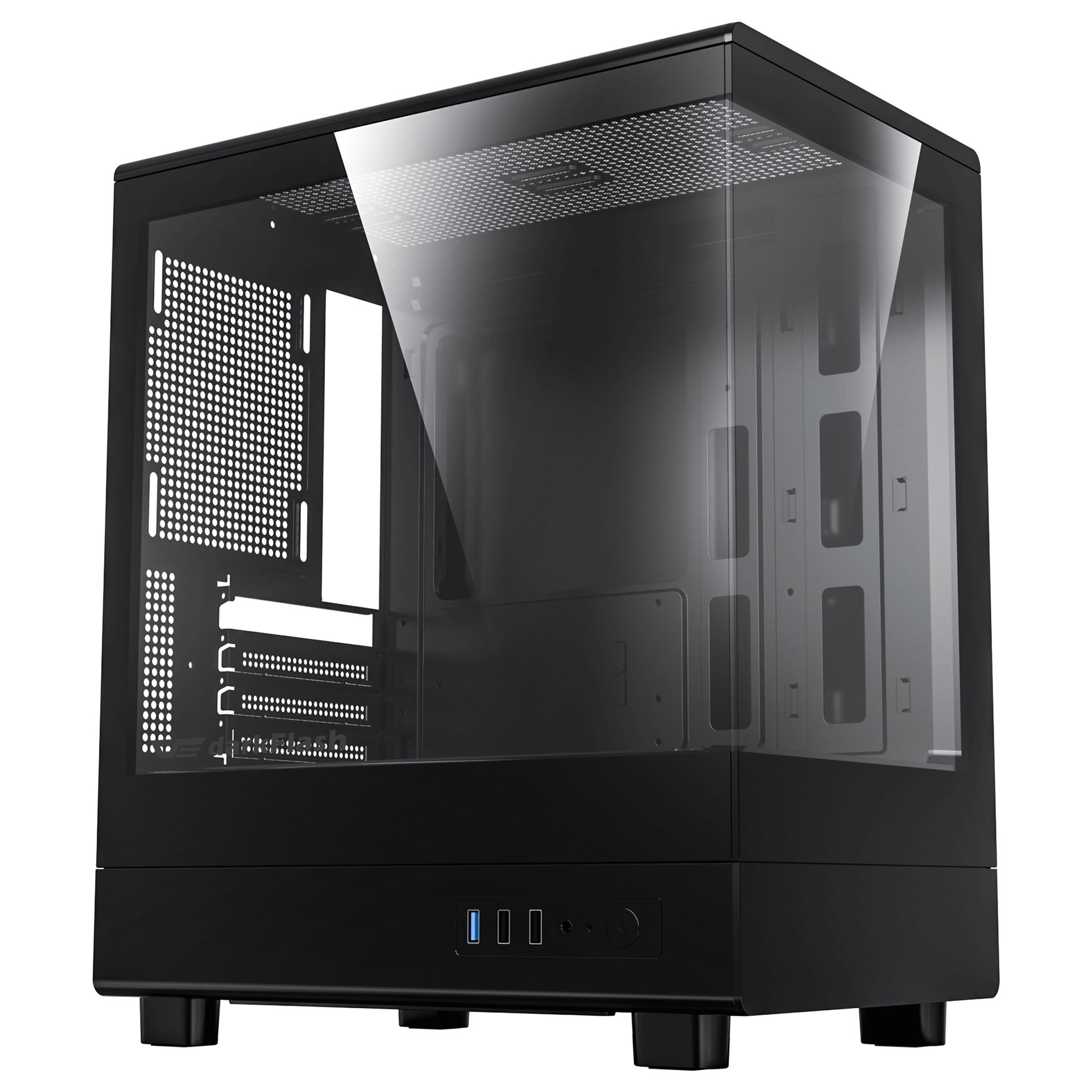 DarkFlash DB330M BOÎTIER NAS MATX Left and Front Micro ATX Noir