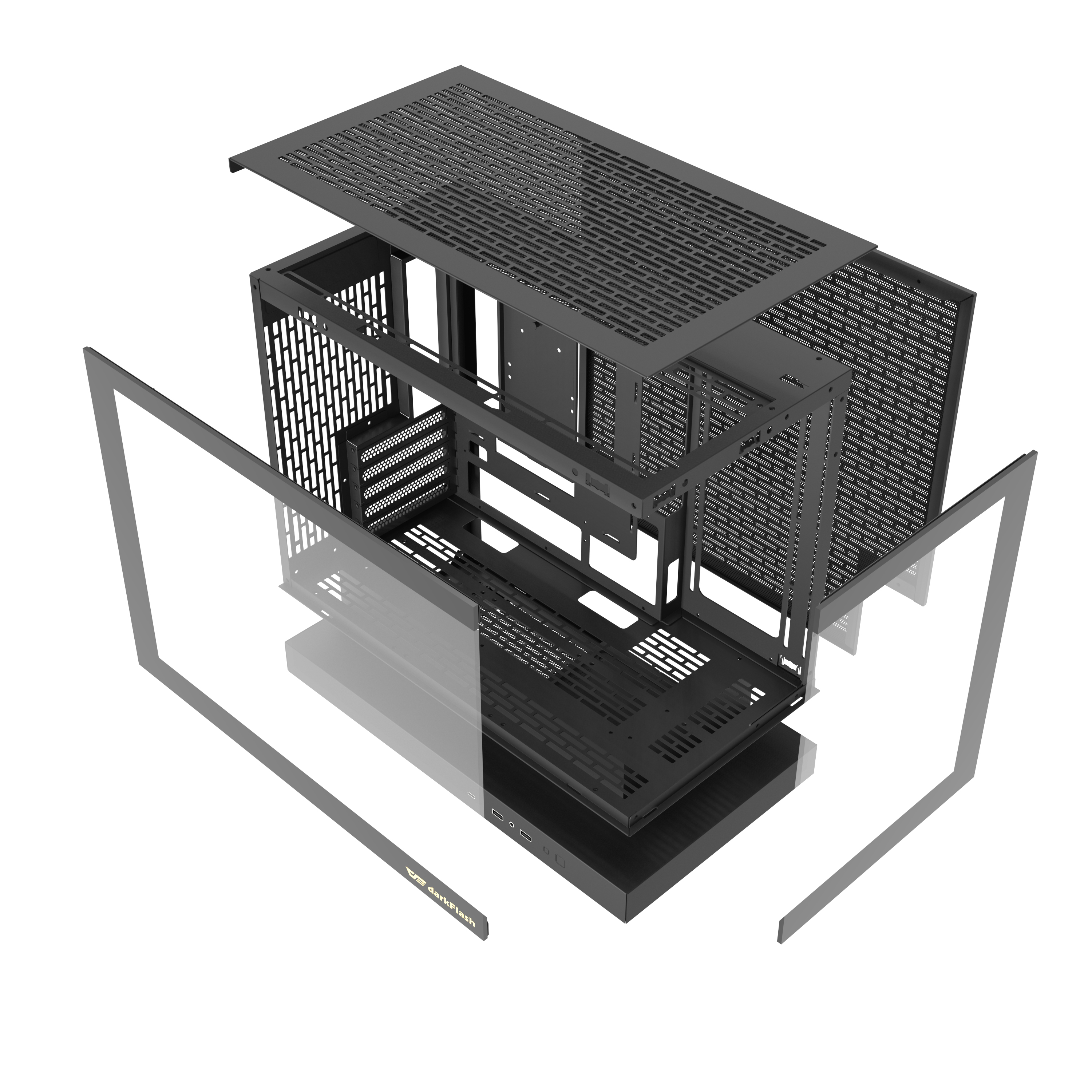 DarkFlash F1  FLOATRON M-ATX PC CASE(Open Box)