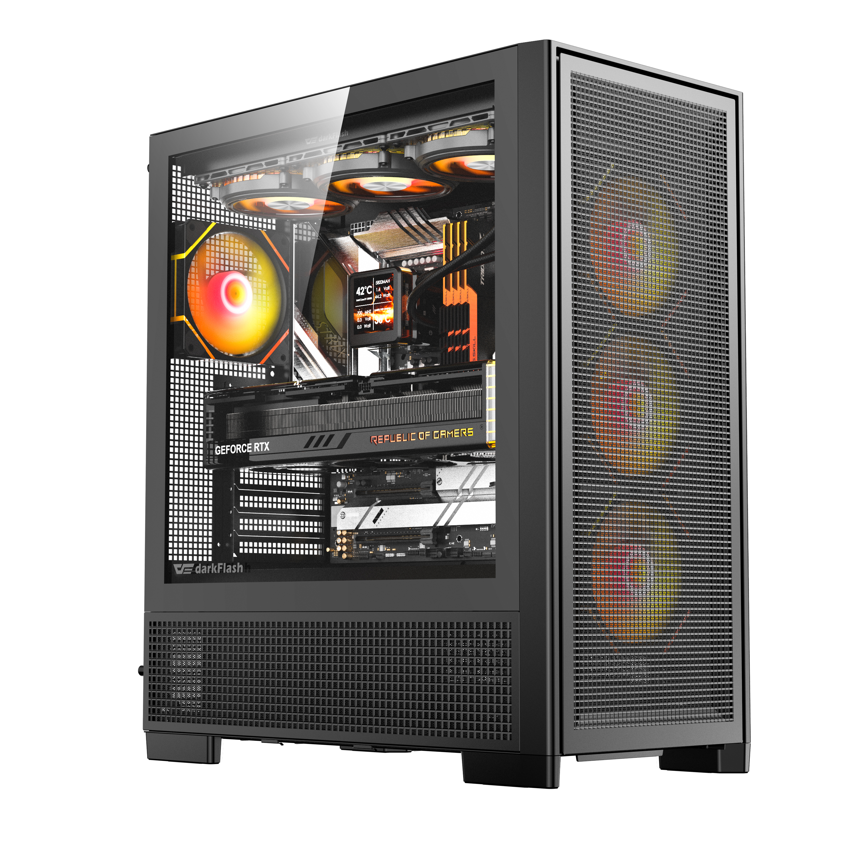 DarkFlash AIR Nova E-ATX PC Case, noir