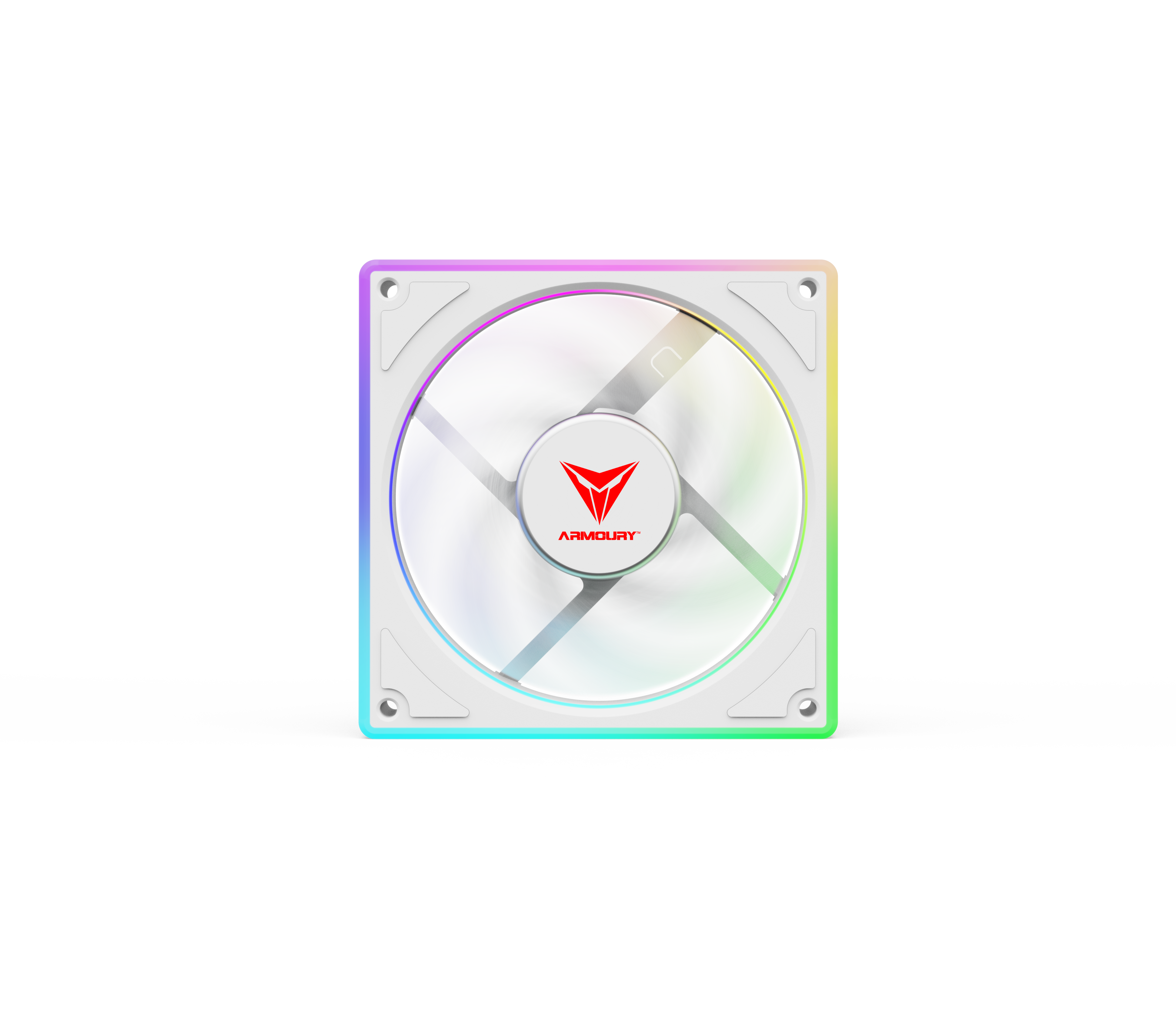 Ventilateur de boîtier PC Armoury JF002-W 5 V 3 broches 12 cm ARGB - Blanc