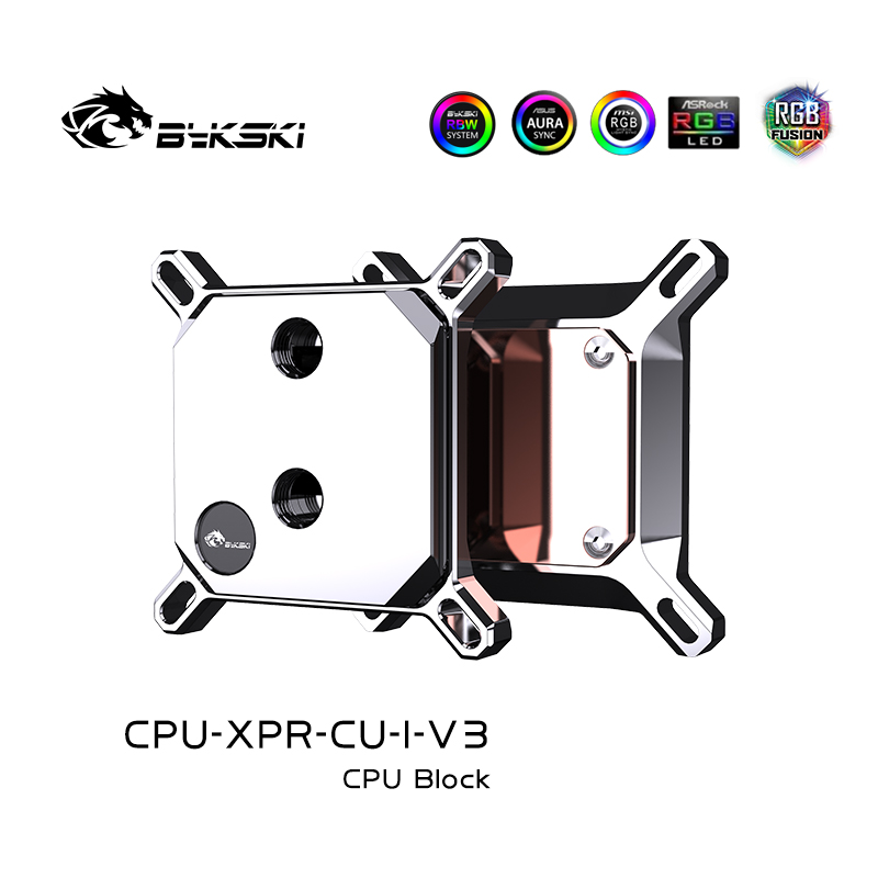 Bloc de refroidissement à eau CPU hautes performances Bykski CPU-XPR-CU-I pour Intel