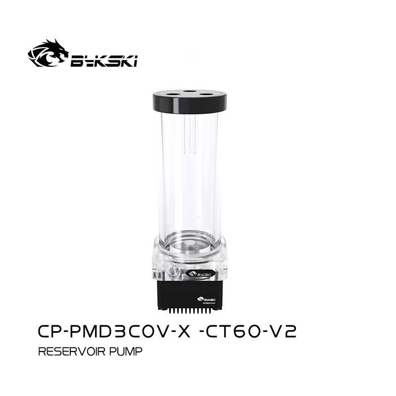 Bykski DDC CP-PMD3COV-X / Combo réservoir PMMA 150 mm - Noir avec 5 V