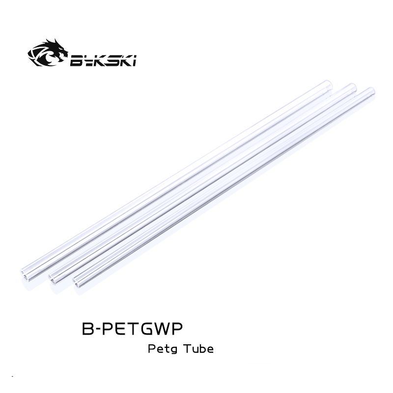 Bykski 10mm ID x 14mm OD Rigid PETG Tube - 1x 500mm - Clear
