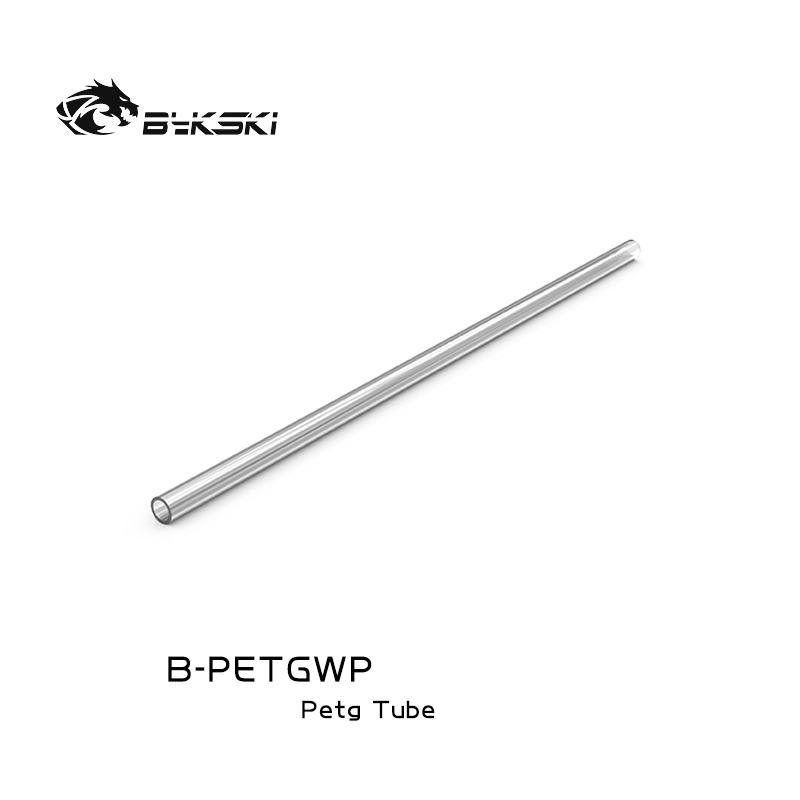 Bykski 12mm ID x 16mm OD Rigid PETG Tube - 1x 500mm - Clear