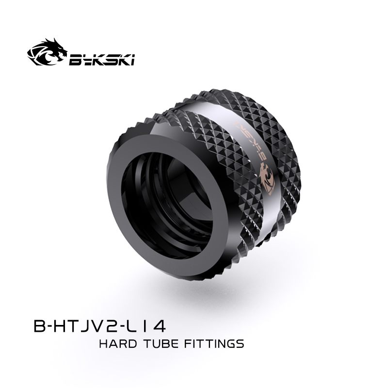 Bykski Rigid 14mm OD Fitting V2 BK (B-HTJV2-L14)
