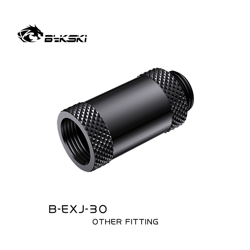 Bykski G 1/4in. Male/Female Extension Coupler - 30mm (B-EXJ-30-BK)