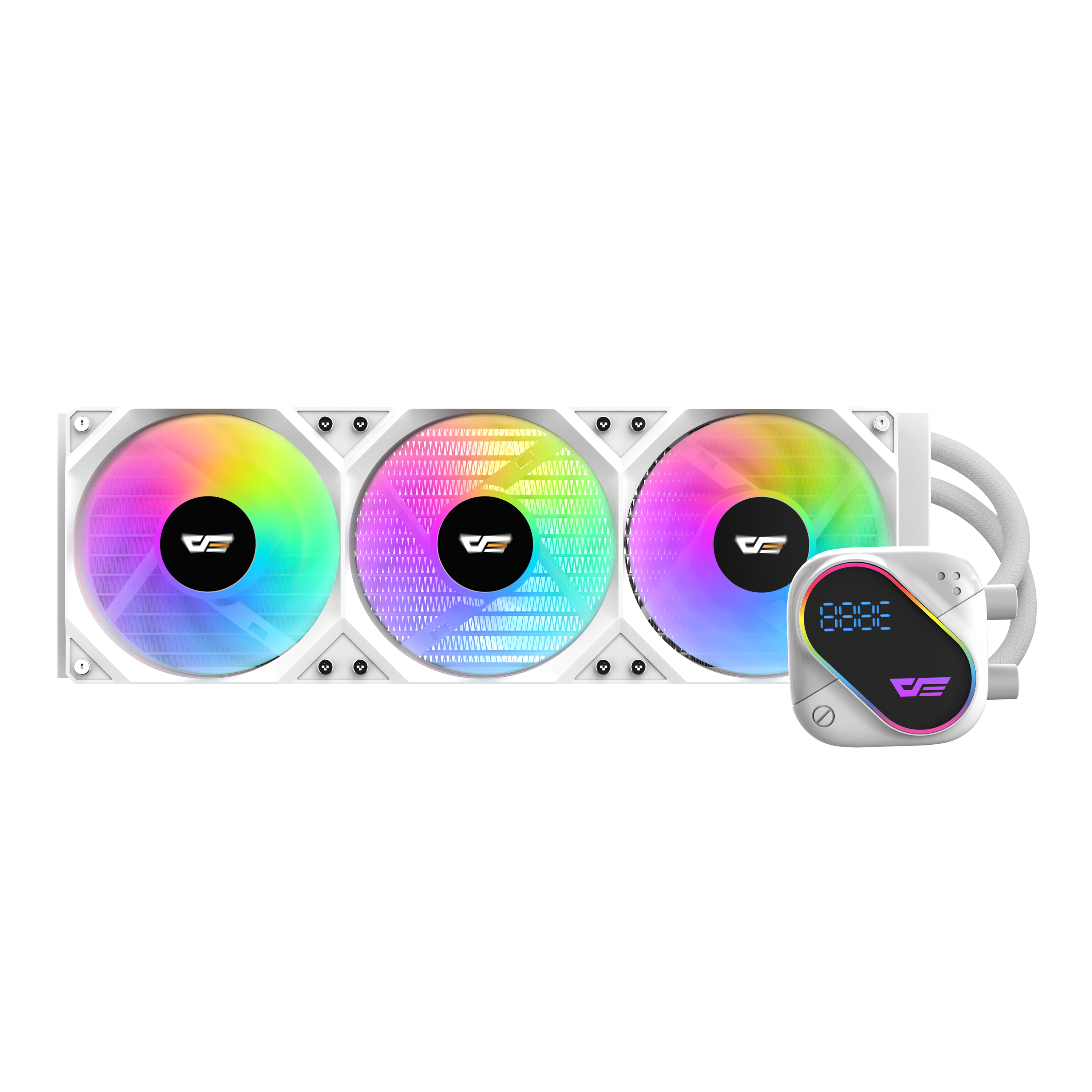DarkFlash DO360 360mm Liquid AIO CPU Cooler with LCD Screen, White