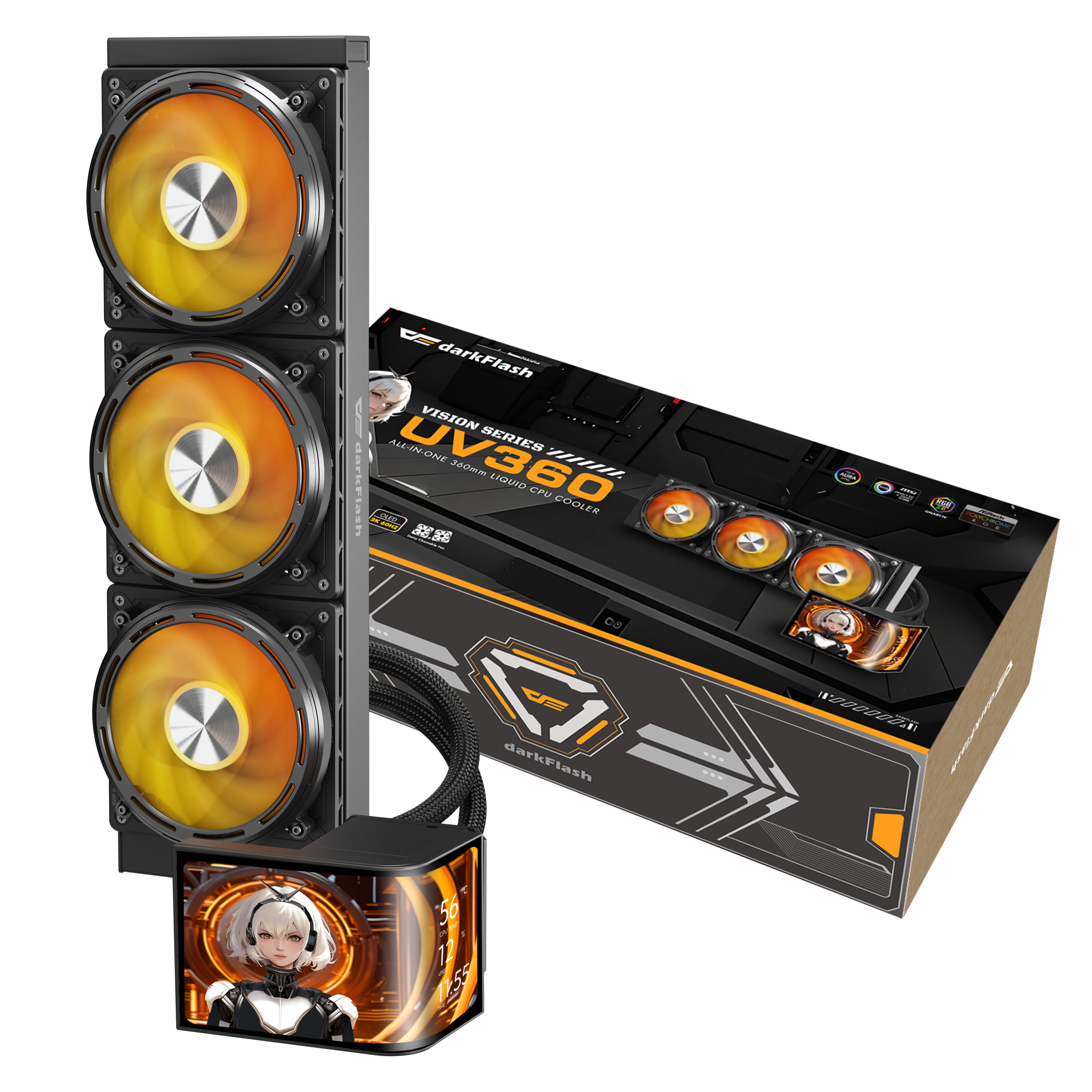 DarkFlash 360mm Refroidisseur liquide Noir