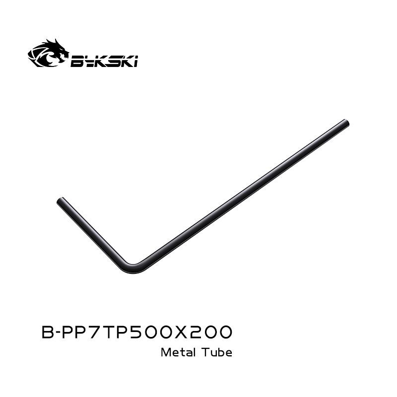 Bykski B-PP7TP 500X200 tuyau d’eau en métal,12*14MM, tuyau de coude à