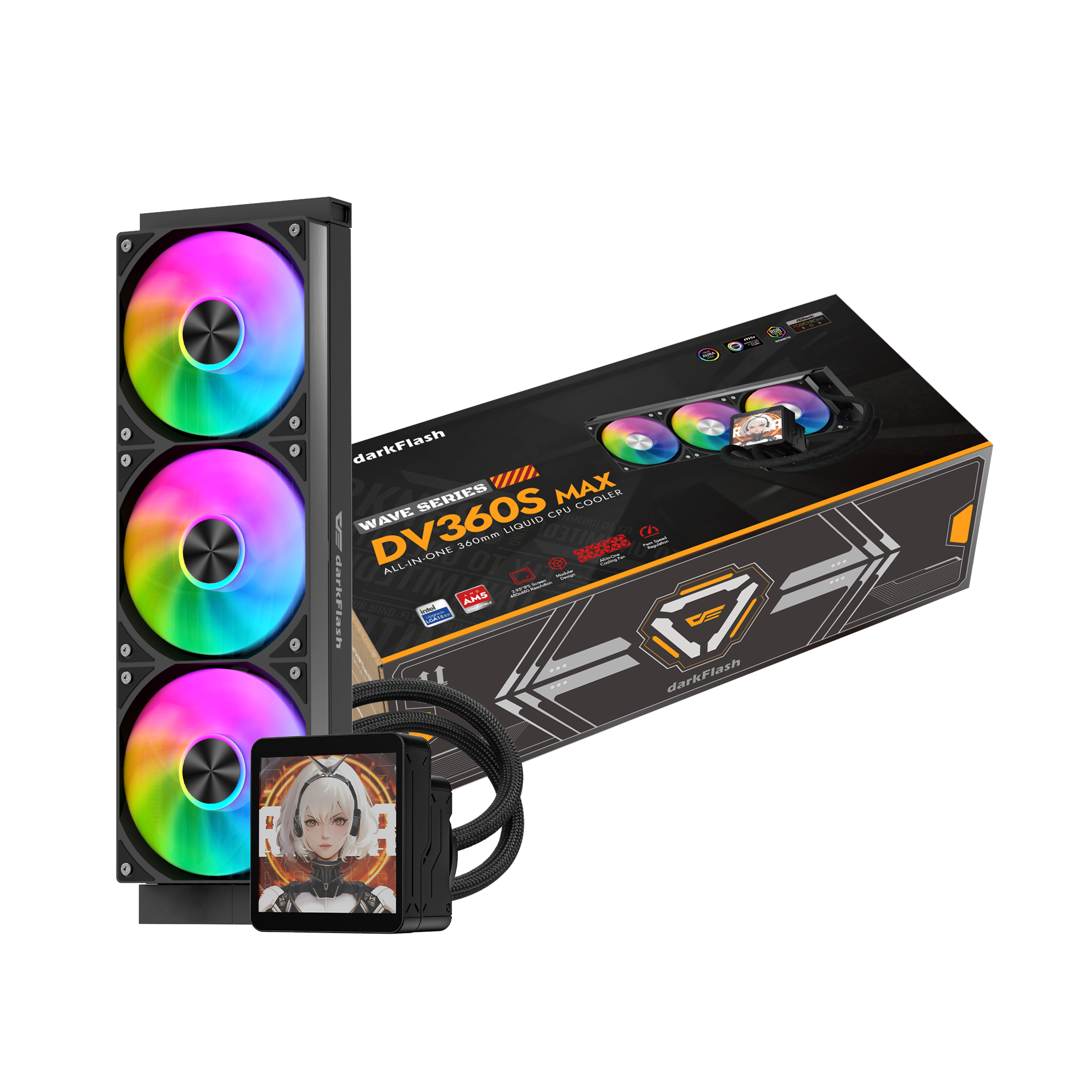 DarkFlash Refroidisseur liquide Noir