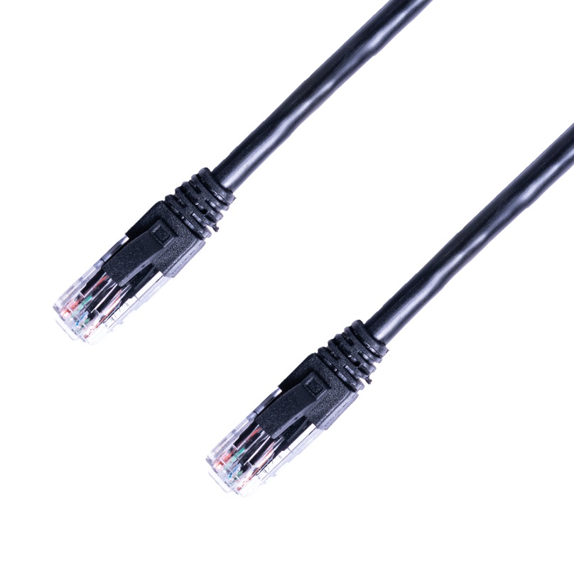 iCAN CAT6 24AWG RJ45 Black Patch Cable, 15FT, Black
