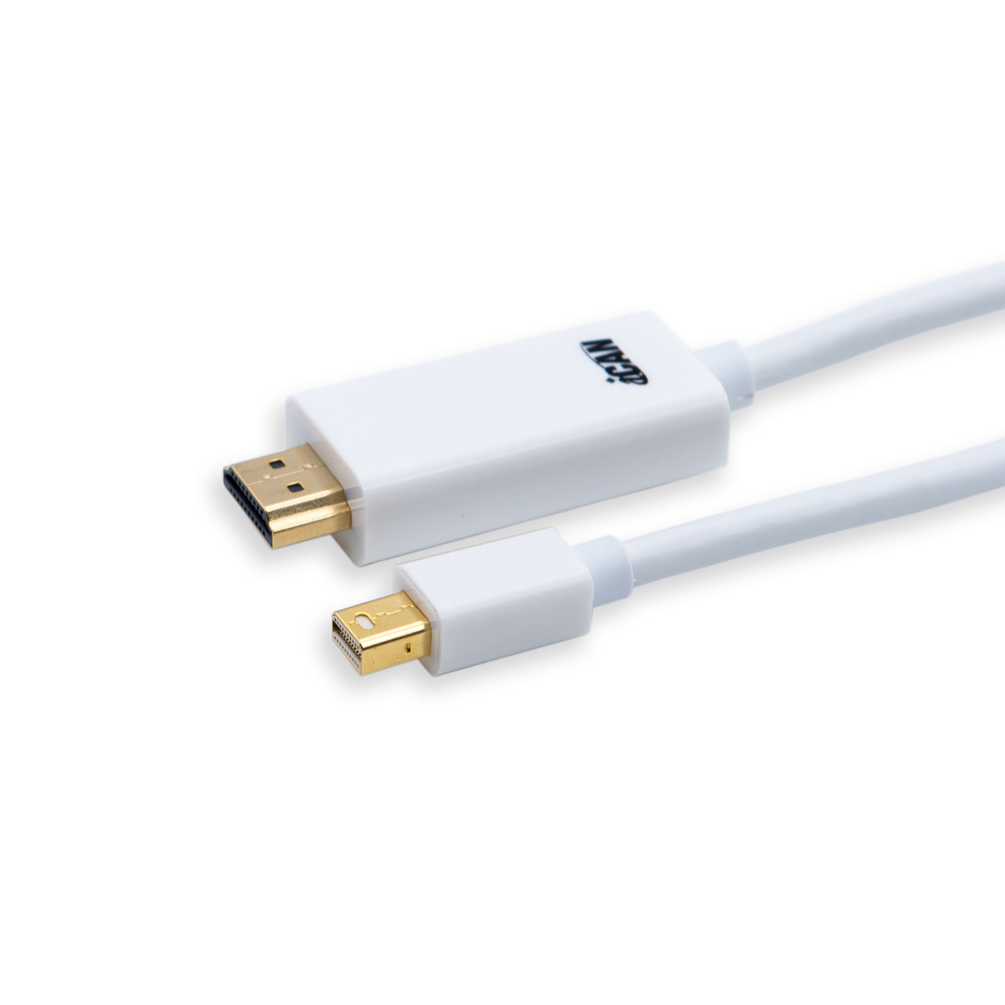 Câble iCAN Mini DisplayPort mâle vers HDMI mâle, plaqué or, 32 AWG, 15 pieds
