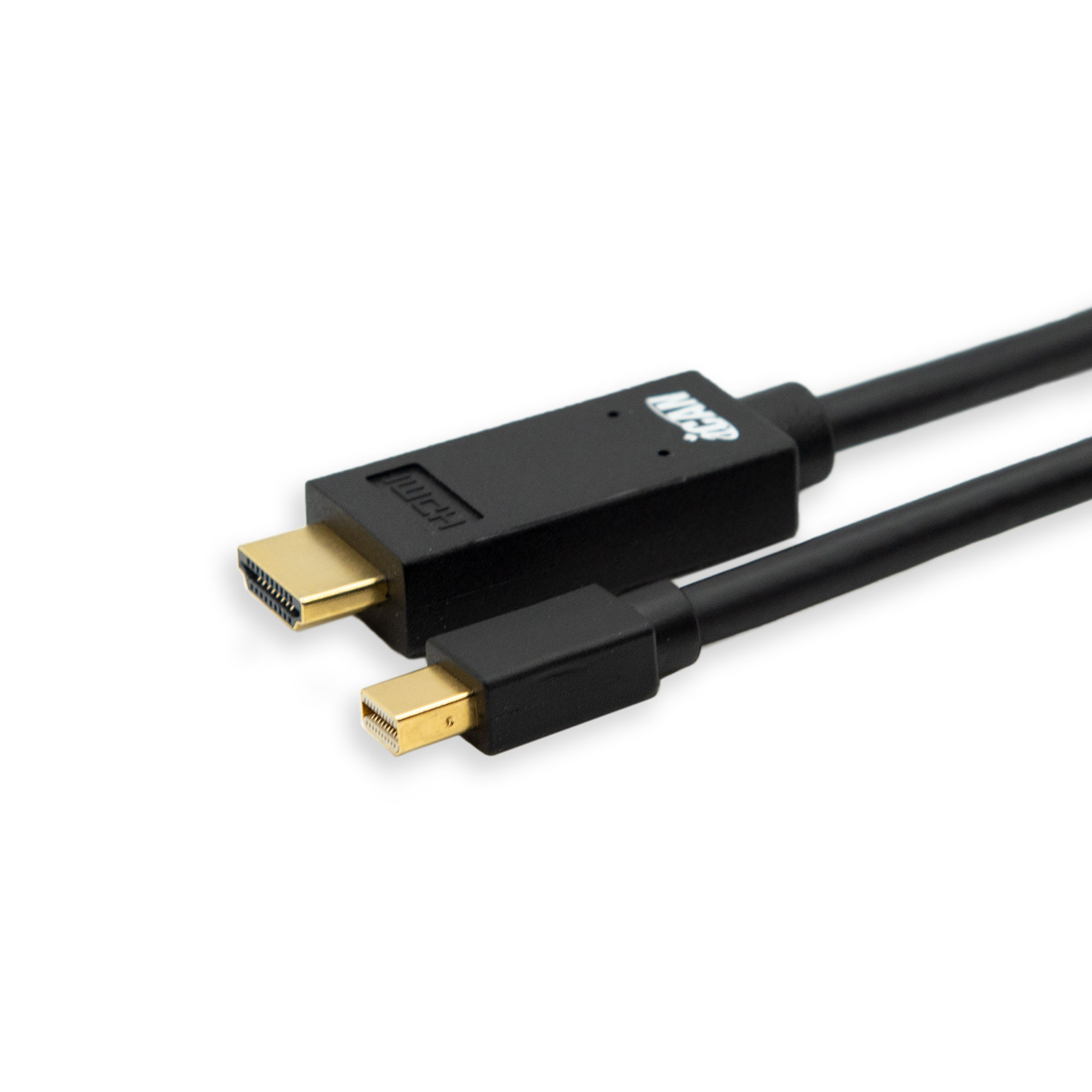 iCAN Mini DisplayPort (M) to HDMI (M) 4K@30Hz UHD Cable, Gold, 10ft