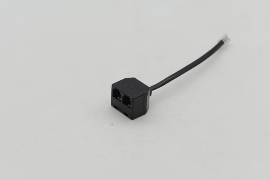 iCAN RJ9 Combiné téléphonique/casque adaptateur/séparateur (1 en deux sorties) - 6 pouces (RJ9-1M2F-BLK)