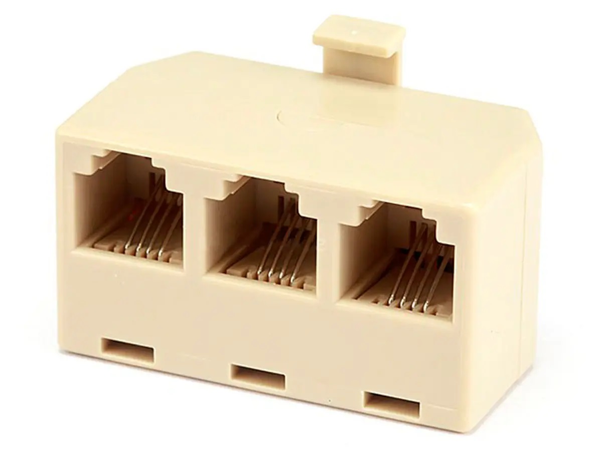 Adaptateur Monoprice 6P4C T, 1x mâle à 3x femelle