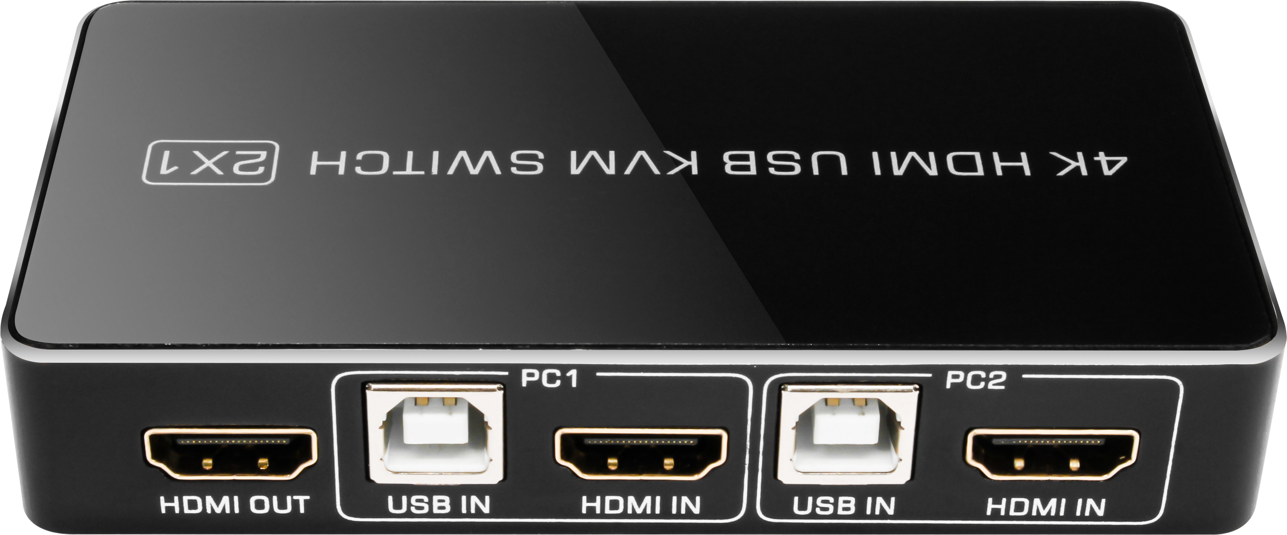 iCAN HDMI USB KVM Switch 2x1 with Switch Extension, 4K@60Hz
