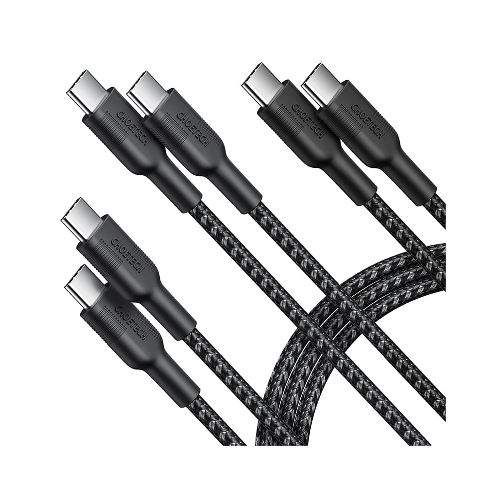 Choetech USB 2.0 Type-C Male to Type-C Male Cable, 3 Pack
