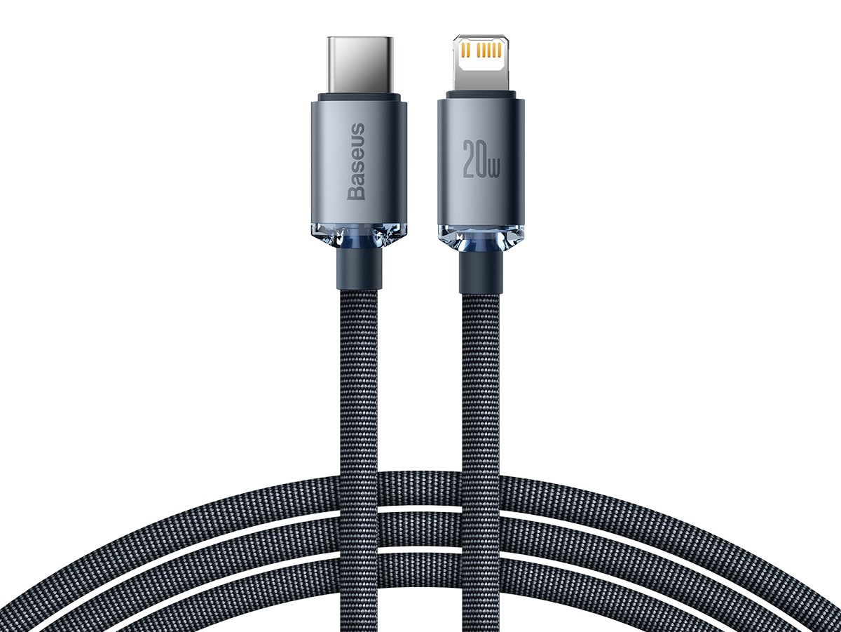 Baseus USB 2.0 C Male Lightning Male Black 4ft 480Mbps 20W