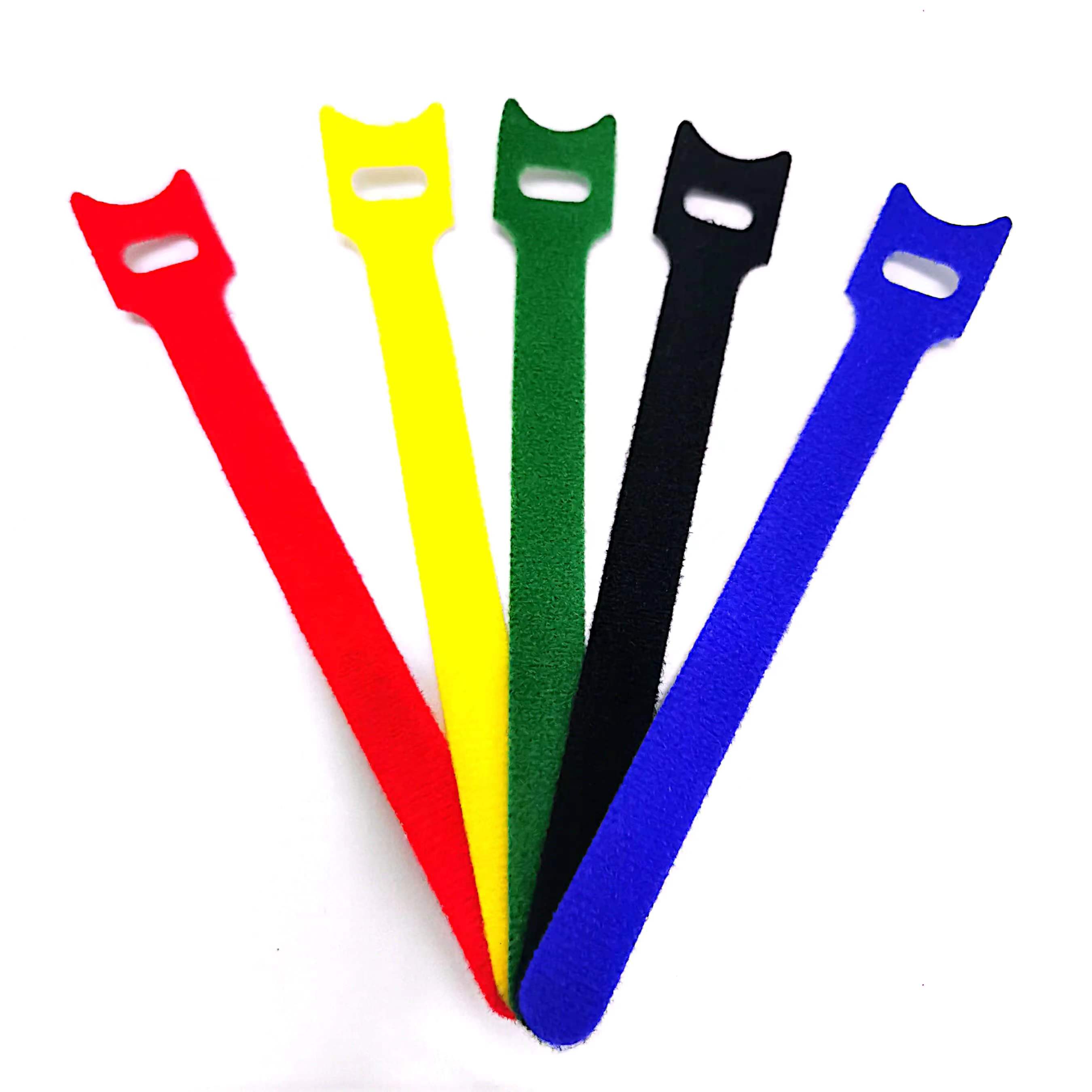 iCAN Lot de 50 Attaches de Câble Réutilisables/Sangles Velcro, 6-pouce