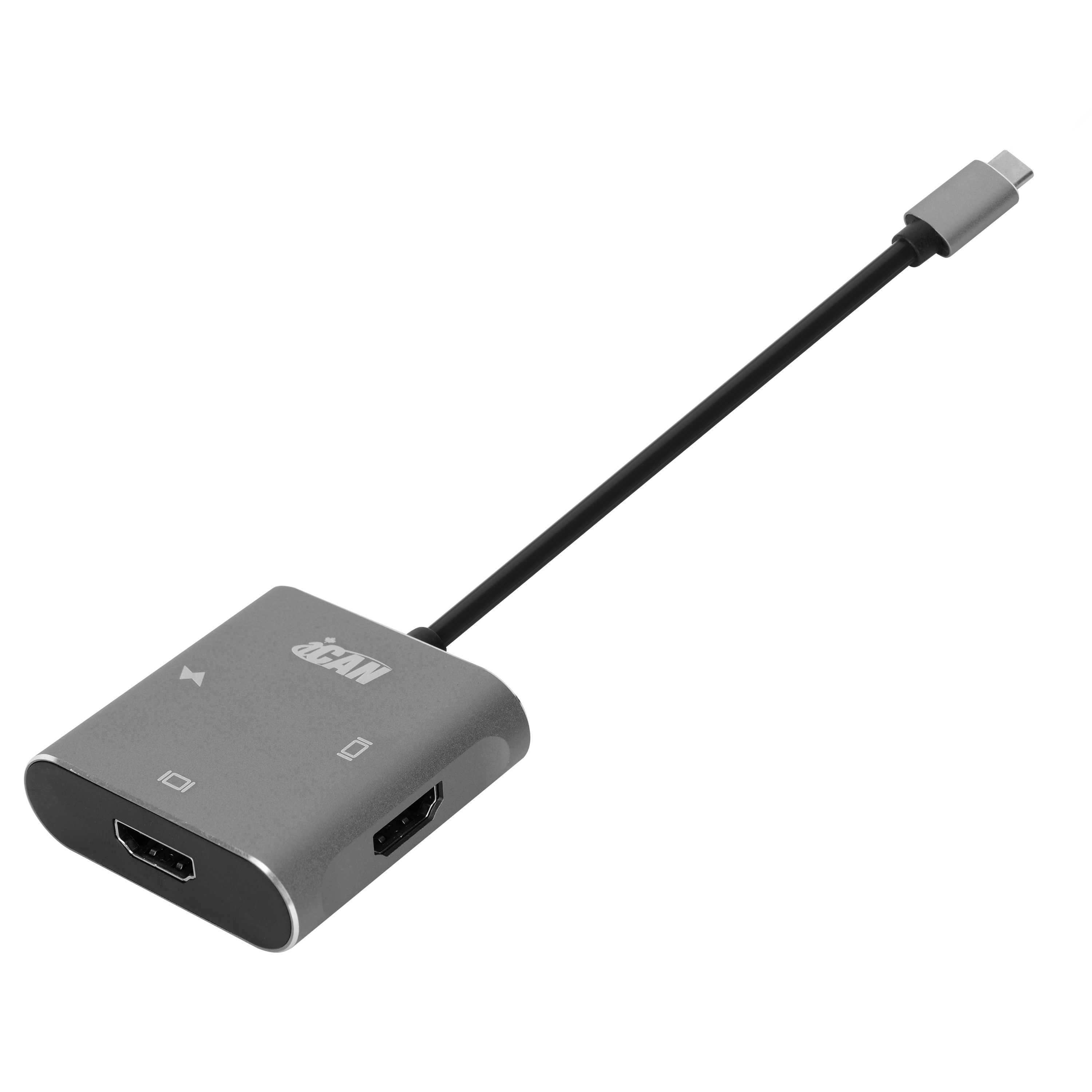 iCAN Type C to Dual HDMI Adapter + PD Charging, Dual 4K@60Hz