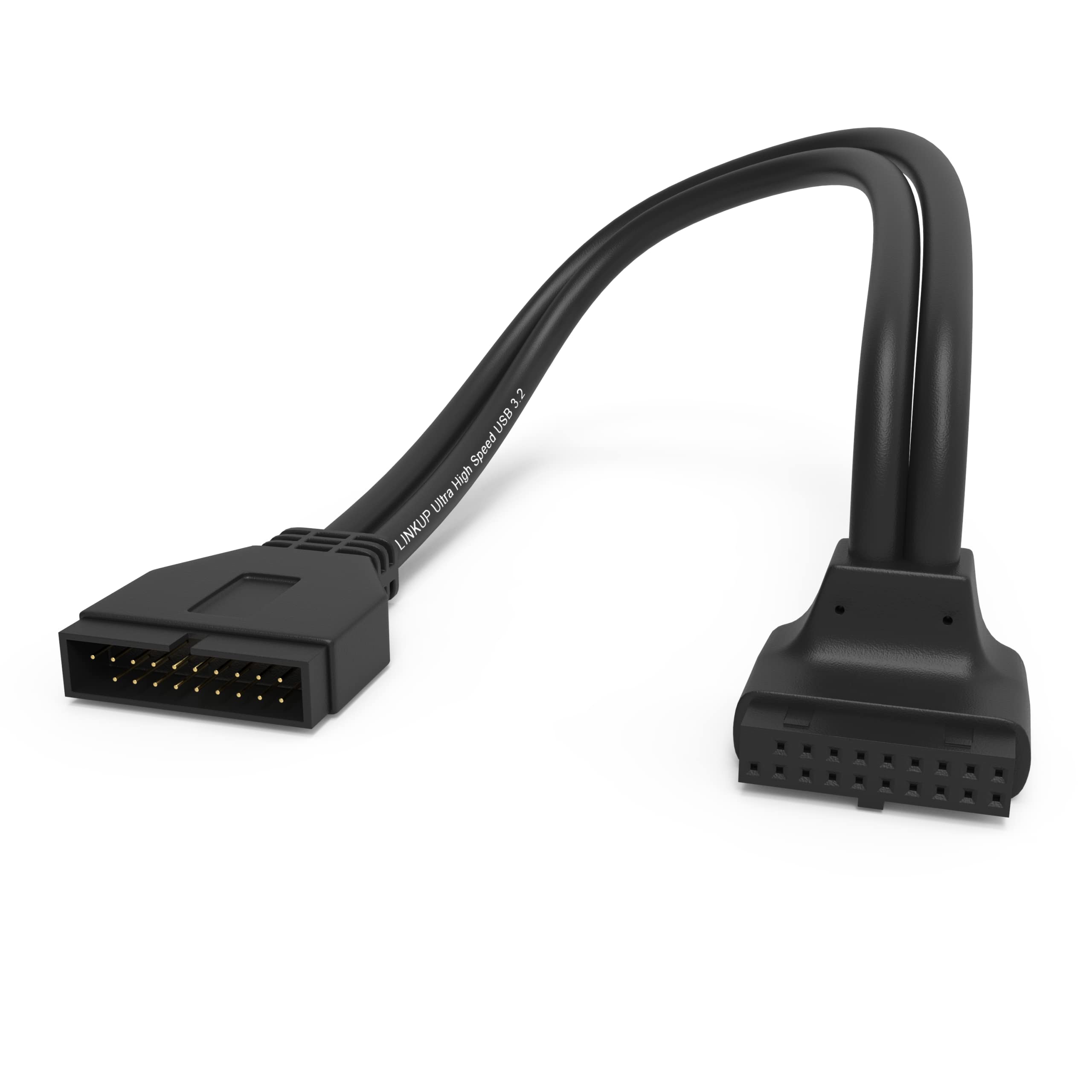 iCAN USB 3.2 Gen 2 (USB 3.1) Internal Adapter 20-Pin Motherboard Header Male to Female 10Gbps for PC USB-A Ports, Inward Type, 