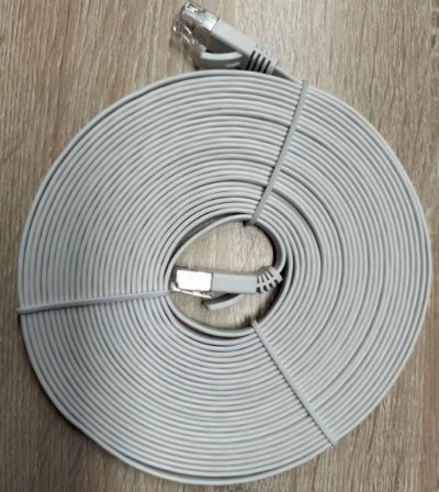 iCAN CAT6 Ethernet Patch Cable, UTP 32AWG Flat, 25FT, White