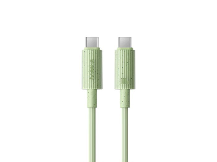 Câble de charge rapide Baseus Habitat Series USB Type-C vers Type-C 100W, 2 m (6,6 pi), Vert Naturel