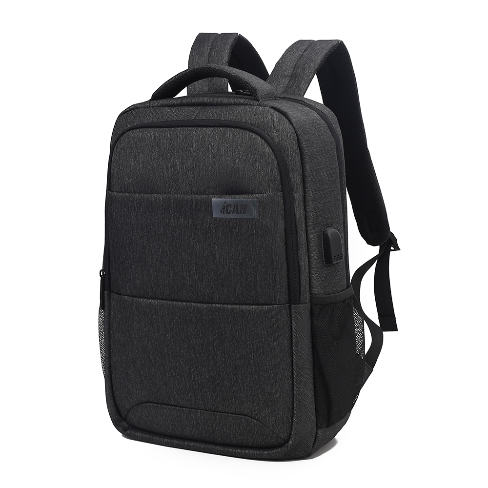 ​​iiCAN 15.6" Laptop Backpack with USB Charging Port,  Grey