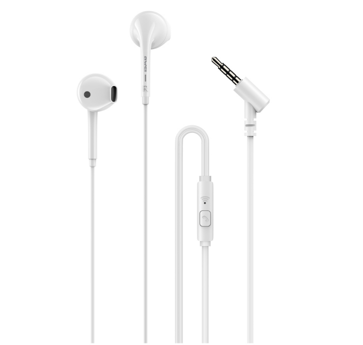 AWEI PC-7 White Wired Earphones