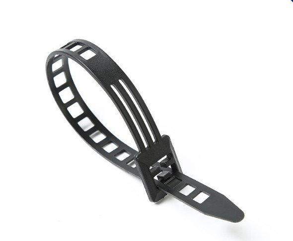 iCAN Reusable Perforated Nylon Cable Tie, 9mm*150mm, 100pcs, Black