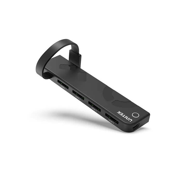 UNITEK 4-in-1 Game Card Reader for Nintendo Switch, Black