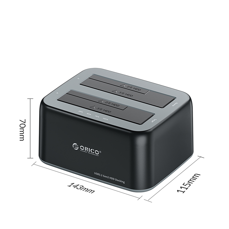 Orico 6829C3 2.5"/3.5" SATA HDD/SSD Dual-bay Dock