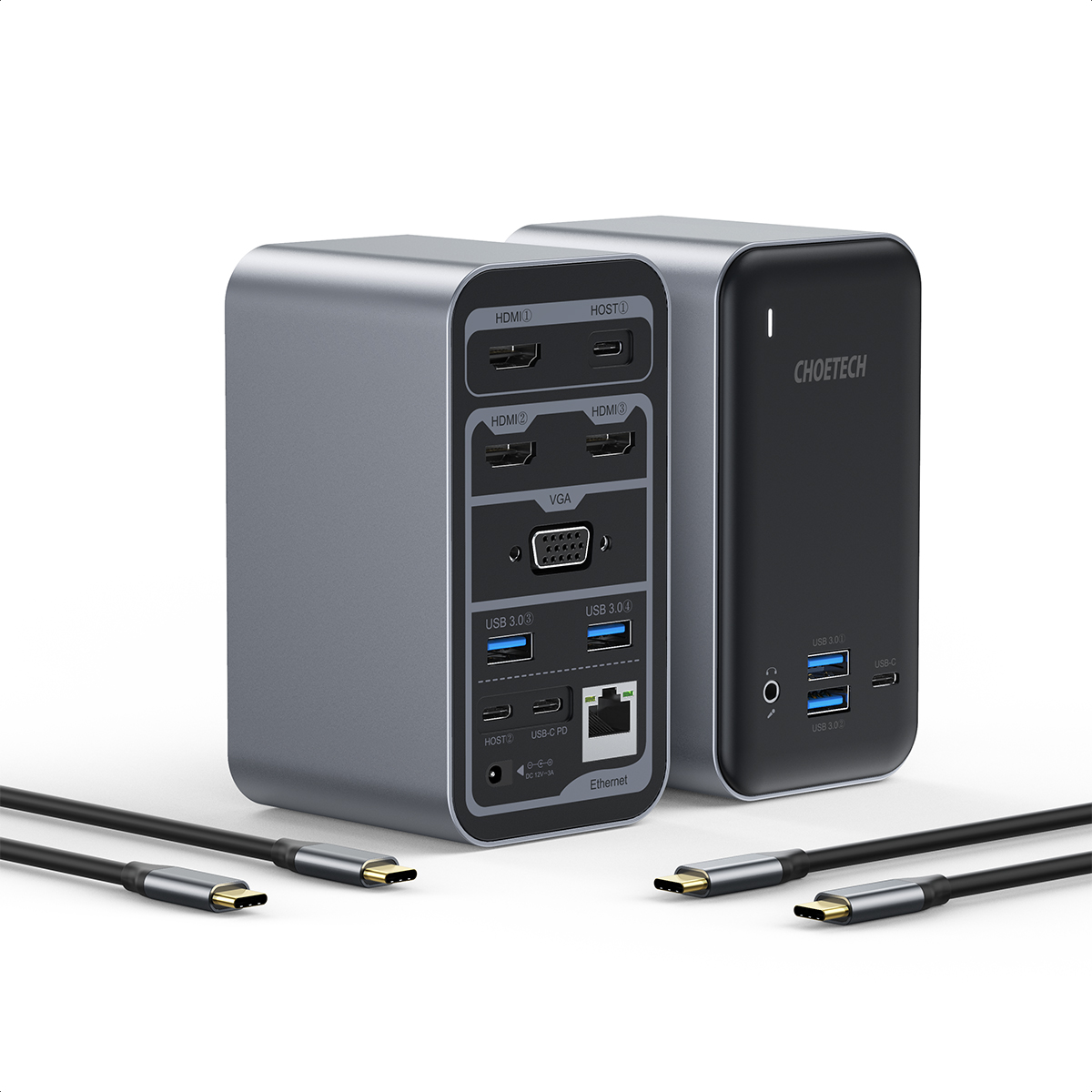 Choetech 15-in-1 USB-C 100W Quadruple Display Docking Station
