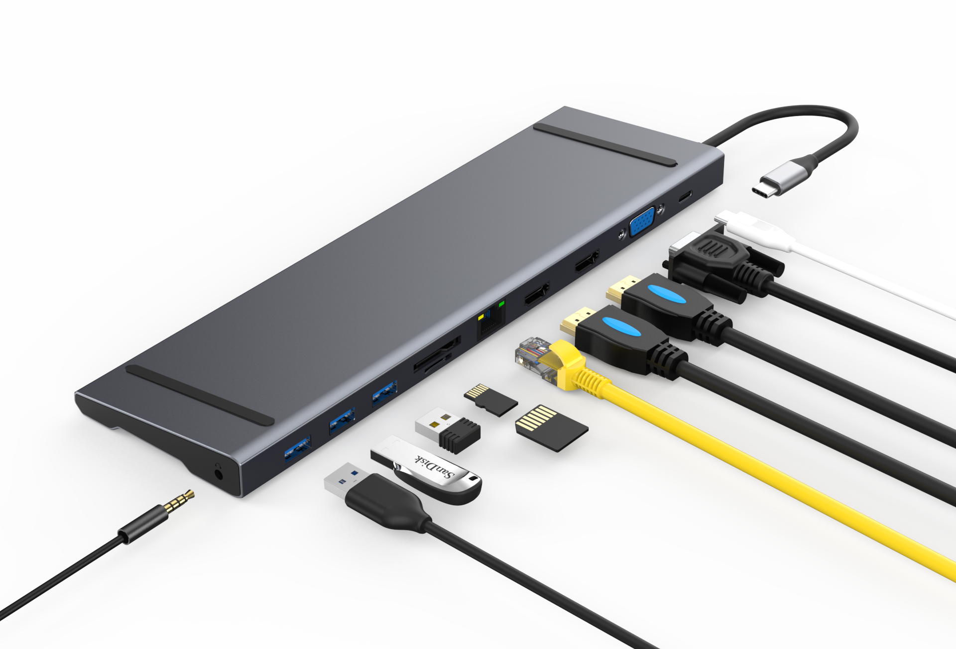 Blueendless 11-in-1 100W USB-C Docking Station for Triple Display