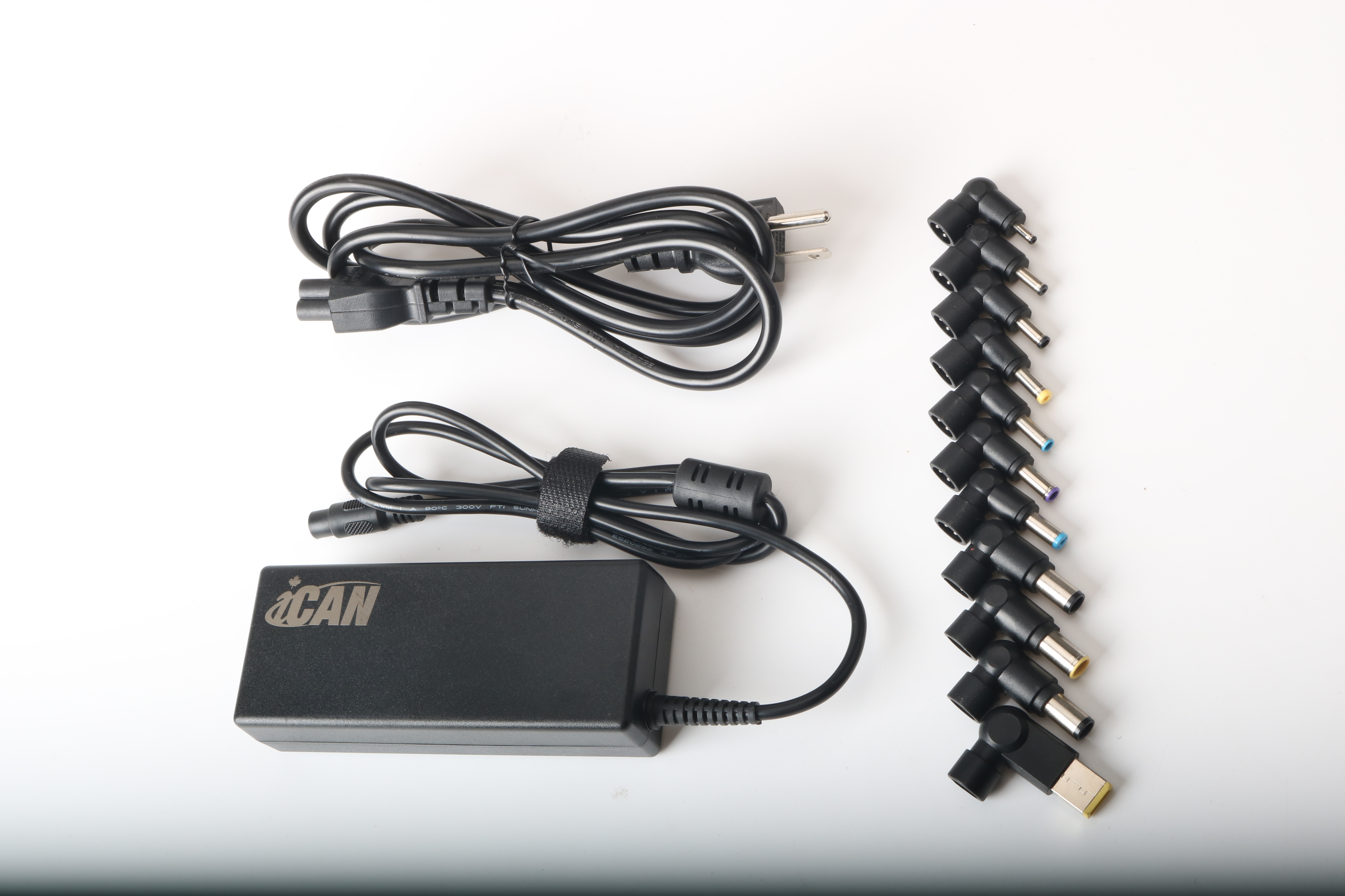 iCAN 90W Universal Laptop Charger with 11 DC Tips