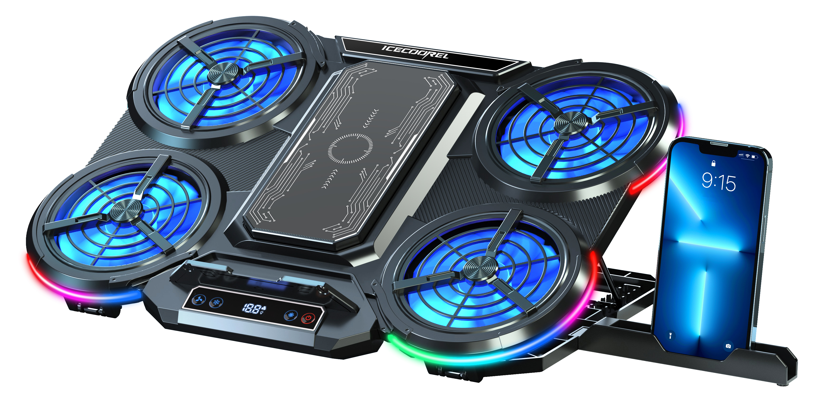 iCAN 5 Fans Semiconductor Refrigeration Notebook Cooling Pad