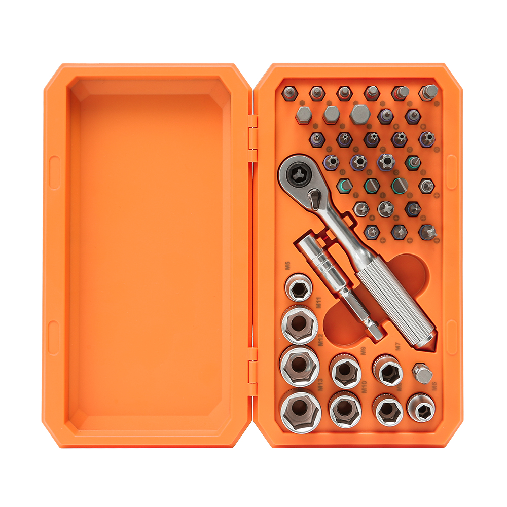 UF-TOOLS UF-840138 42-in-1 Ratchet Socket Screwdriver Set, Orange.(Open Box)