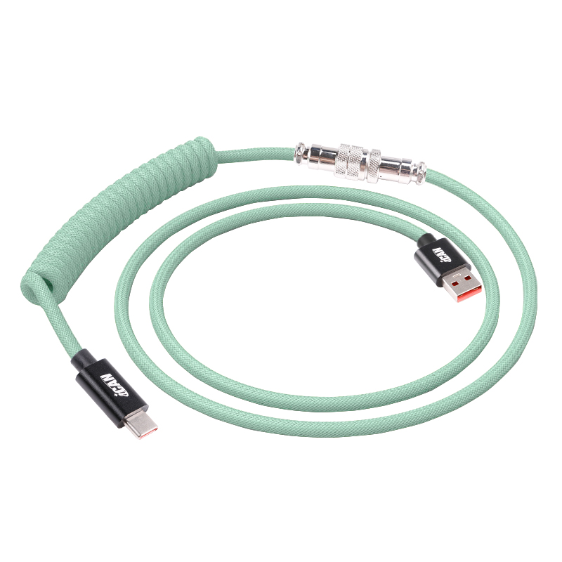 Câble clavier iCAN Type-A Mâle vers Type-C Mâle, Turquoise, 5 pieds