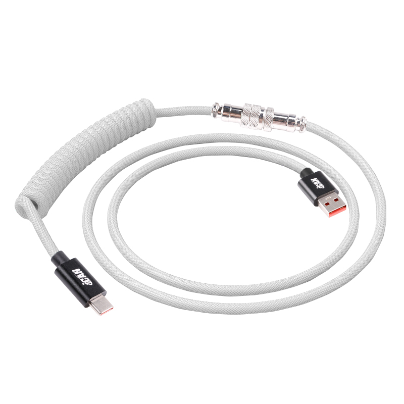 Câble clavier iCAN Type-A Mâle vers Type-C Mâle, Blanc, 5 pieds